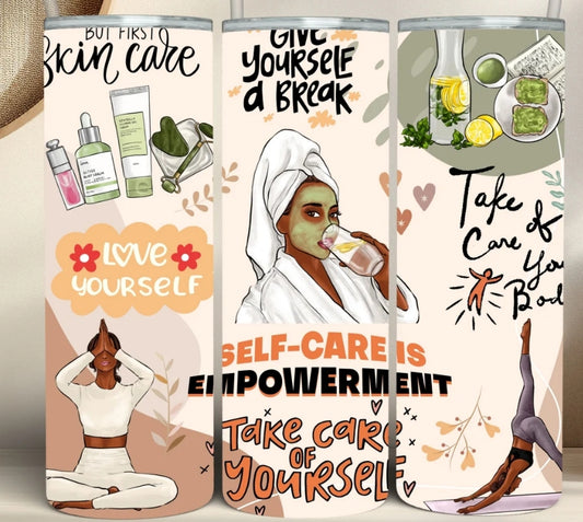 Self-care is empowerment -20oz Skinny Tumbler