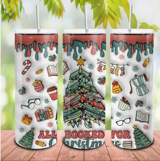 All books for Christmas  20oz Skinny Tumbler Sublimation