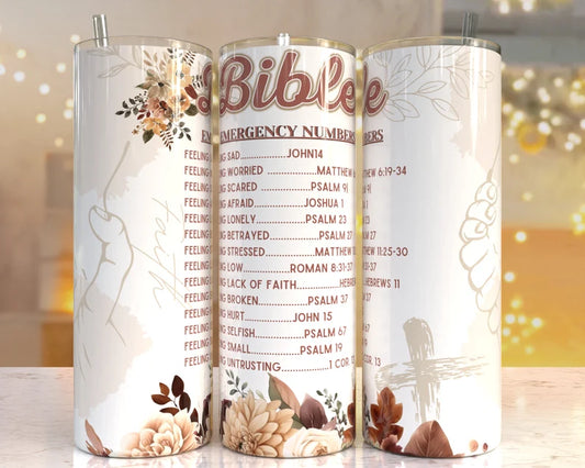 Bible- 20oz Skinny Tumbler Sublimation