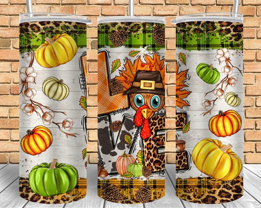 Love Thanksgivng-20oz Skinny Tumbler